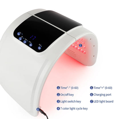 LuxLED GLOW™ Rechargeable 7-Color LED Photon Bridge – Skin Rejuvenation, Lifting & Whitening